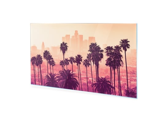 Obraz na szkle HOMEPRINT Los Angeles z palmami 100x50 cm HOMEPRINT