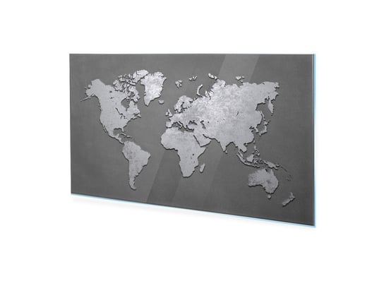 Obraz Na Szkle Homeprint Mapa Świata 100X50 Cm HOMEPRINT