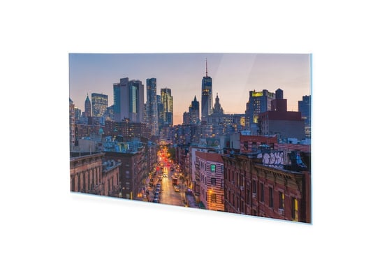 Obraz Na Szkle Homeprint Nowy Jork O Zachodzie Słońca 125X50 Cm HOMEPRINT
