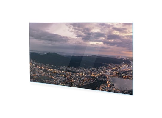 Obraz Na Szkle Homeprint Panorama Bergen, Norwegia 120X60 Cm HOMEPRINT