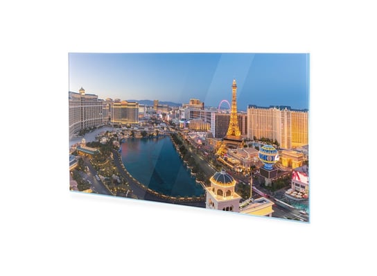 Obraz Na Szkle Homeprint Panorama Las Vegas Wieczorem 120X60 Cm HOMEPRINT