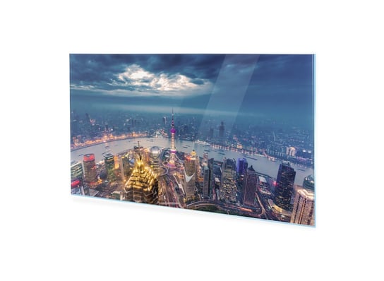 Obraz na szkle HOMEPRINT Panorama Szanghaju 125x50 cm HOMEPRINT