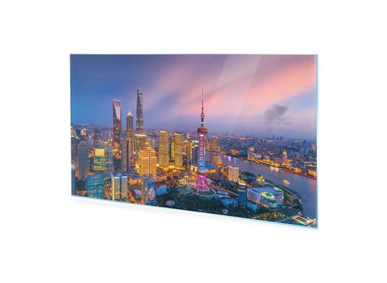 Obraz Na Szkle Homeprint Panorama Szanghaju, Chiny. 100X50 Cm HOMEPRINT