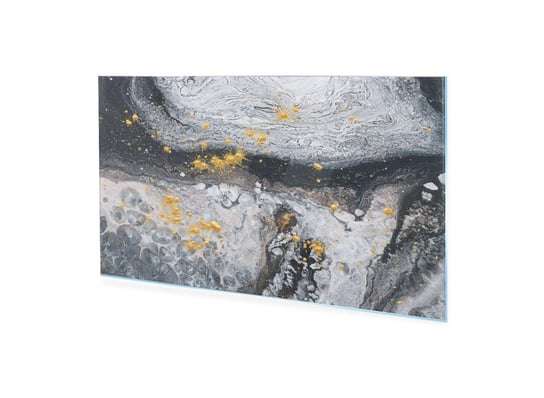 Obraz Na Szkle Homeprint Photography Of Abstract Marbleized Effect Background. Black, Gold And White Creative Colors. 125X50 Cm HOMEPRINT