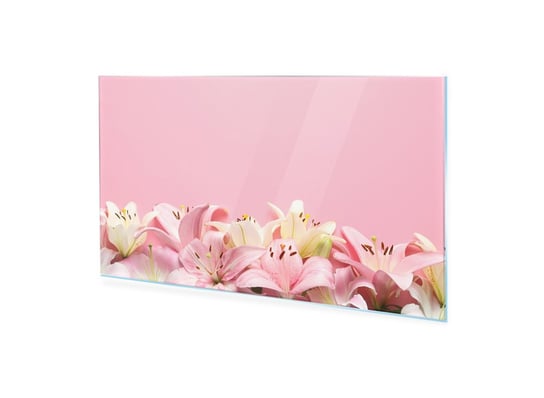 Obraz Na Szkle Homeprint Różowe Kwiaty Lilii Wodnej 120X60 Cm HOMEPRINT