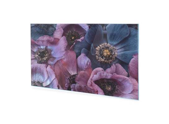 Obraz Na Szkle Homeprint Szaro-Różowy Bukiet Kwiatów 120X60 Cm HOMEPRINT