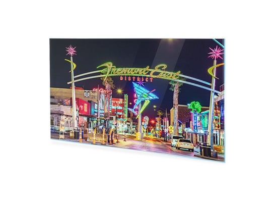 Obraz Na Szkle Homeprint Ulica W Centrum Las Vegas 100X50 Cm HOMEPRINT