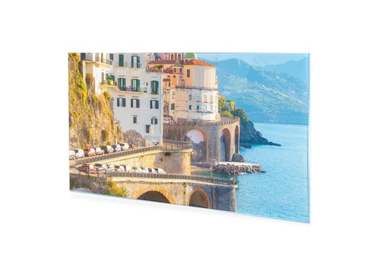 Obraz Na Szkle Homeprint Wybrzeże W Mieście Amalfi 125X50 Cm HOMEPRINT
