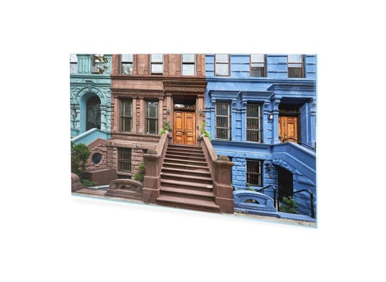 Obraz Na Szkle Homeprint Zabytkowe Kamienice, Nowy Jork 100X50 Cm HOMEPRINT