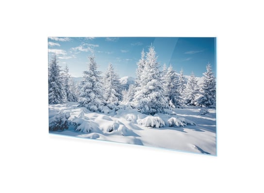 Obraz Na Szkle Homeprint Zimowy Obraz Świerka 140X70 Cm HOMEPRINT