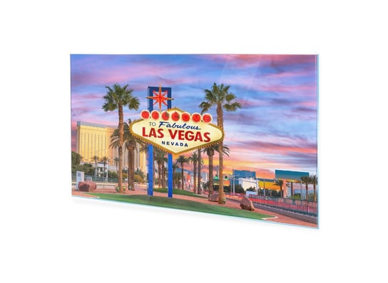 Obraz Na Szkle Homeprint Znak Powitalny Las Vegas 100X50 Cm HOMEPRINT