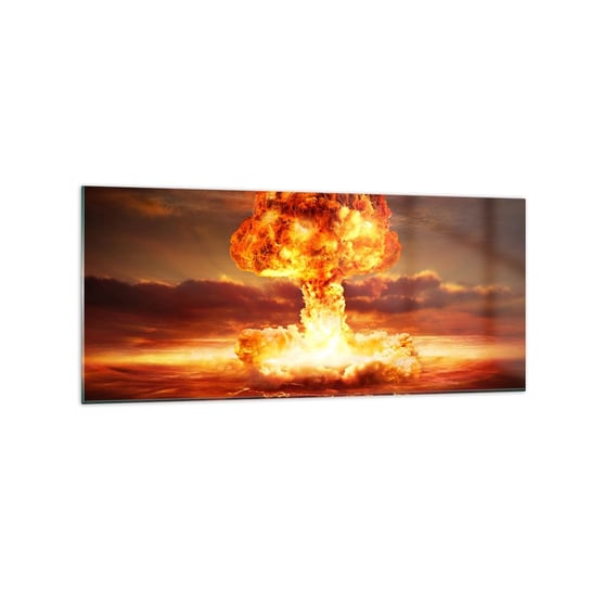 Obraz na szkle - I stanie się koniec - 120x50cm - Bomba Atomowa Militaria Grafika - Nowoczesny szklany obraz na ścianę do salonu do sypialni ARTTOR ARTTOR