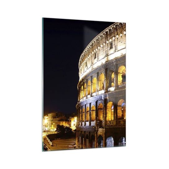 Obraz na szkle - Igrzyska czas zacząć - 50x70cm - Architektura Rzym Koloseum - Nowoczesny szklany obraz do salonu do sypialni ARTTOR ARTTOR