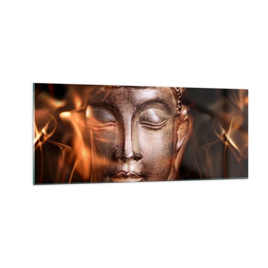 Obraz na szkle - Istnieje tylko tu i teraz - 100x40cm - Budda Religia Azja - Nowoczesny foto szklany obraz do salonu do sypialni ARTTOR ARTTOR