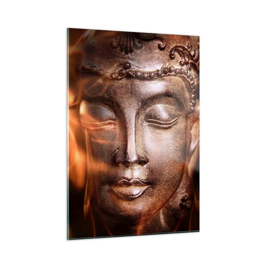 Obraz na szkle - Istnieje tylko tu i teraz - 50x70cm - Budda Religia Azja - Nowoczesny szklany obraz do salonu do sypialni ARTTOR ARTTOR