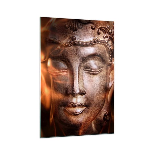 Obraz na szkle - Istnieje tylko tu i teraz - 70x100cm - Budda Religia Azja - Nowoczesny foto szklany obraz do salonu do sypialni ARTTOR ARTTOR