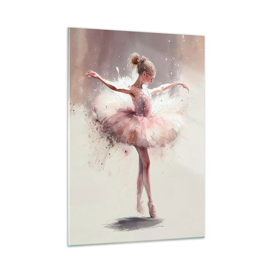 Obraz na szkle - Jak młody ptak - 50x70cm - Baletnica Dziewczynka Sztuka - Nowoczesny szklany obraz do salonu do sypialni ARTTOR ARTTOR