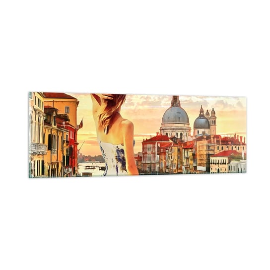 Obraz na szkle - Jak przygoda to tylko w … - 90x30cm - Miasto Wenecja Architektura - Nowoczesny szklany obraz do salonu do sypialni ARTTOR ARTTOR