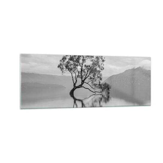 Obraz na szkle - Jest taki kraj - 140x50cm - Krajobraz Jezioro Drzewo - Nowoczesny szklany obraz do salonu do sypialni ARTTOR ARTTOR