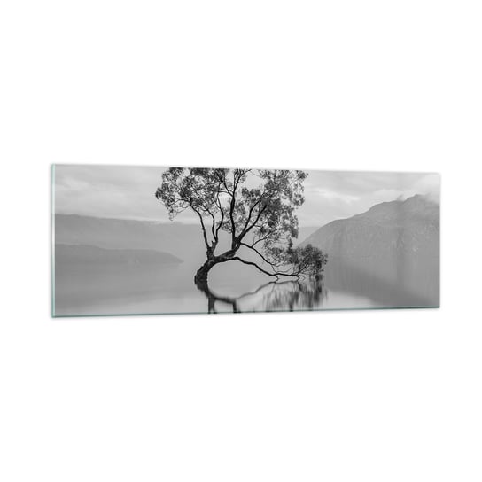 Obraz na szkle - Jest taki kraj - 90x30cm - Krajobraz Jezioro Drzewo - Nowoczesny szklany obraz do salonu do sypialni ARTTOR ARTTOR
