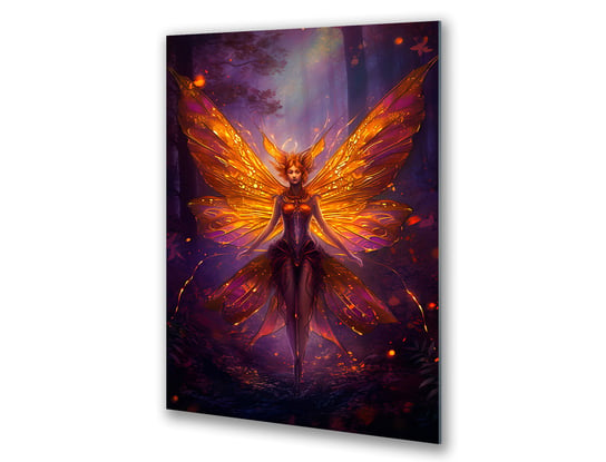 Obraz na szkle kobieta motyl ważka elf fantasy k 60x90 cm Inna marka