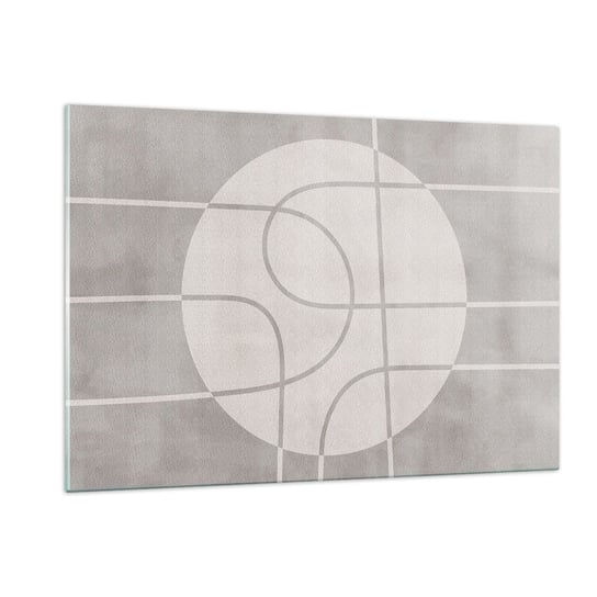 Obraz na szkle - Koliście i na wprost - 120x80cm - Jasny Minimalistyczny Koło - Nowoczesny szklany obraz na ścianę do salonu do sypialni ARTTOR ARTTOR