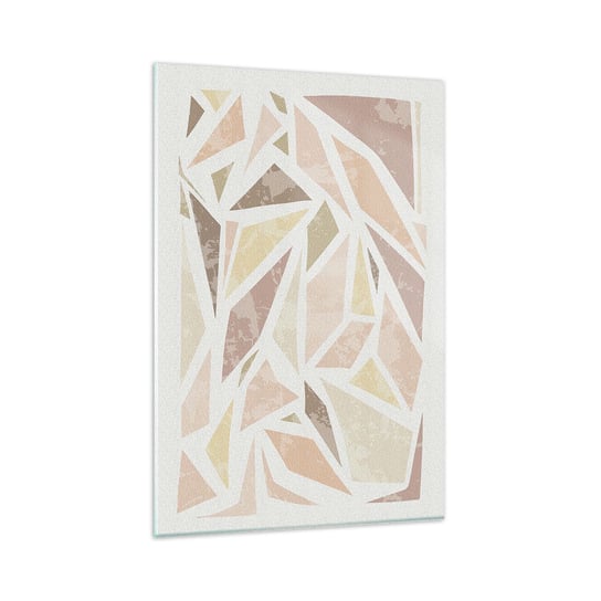 Obraz na szkle - Kompozycja witrażowa - 80x120cm - Minimalizm Pastelowe Boho - Nowoczesny szklany obraz na ścianę do salonu do sypialni ARTTOR ARTTOR