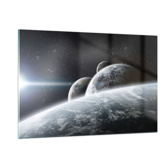 Obraz na szkle - Kosmiczna muzyka sfer - 120x80cm - Astronomia Kosmos Galaktyka - Nowoczesny szklany obraz na ścianę do salonu do sypialni ARTTOR ARTTOR