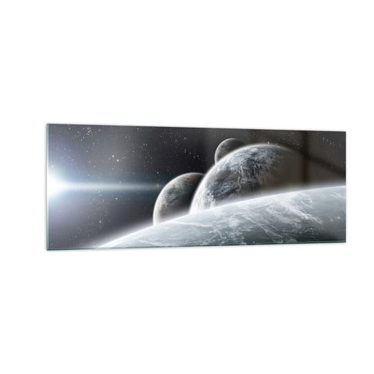 Obraz na szkle - Kosmiczna muzyka sfer - 140x50cm - Astronomia Kosmos Galaktyka - Nowoczesny szklany obraz do salonu do sypialni ARTTOR ARTTOR