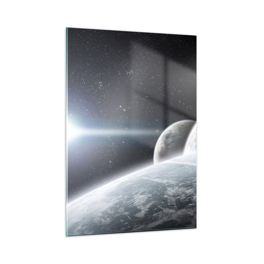 Obraz na szkle - Kosmiczna muzyka sfer - 50x70cm - Astronomia Kosmos Galaktyka - Nowoczesny szklany obraz do salonu do sypialni ARTTOR ARTTOR