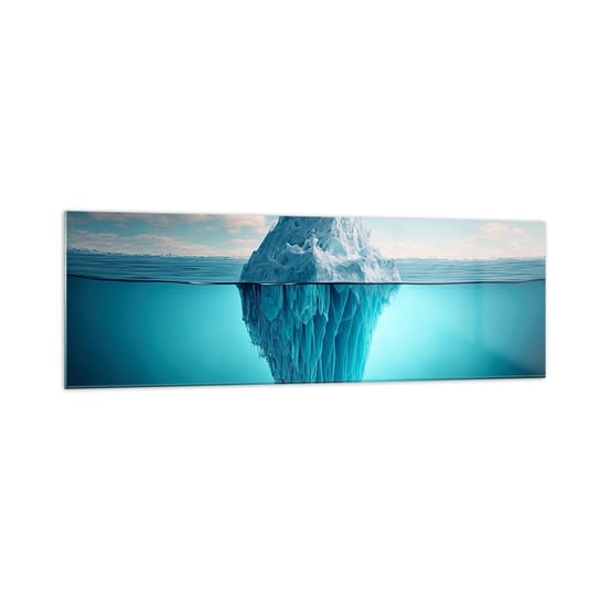 Obraz na szkle - Królowa lodu - 160x50cm - Góra Lodowa Woda Lodowiec - Nowoczesny foto szklany obraz do salonu do sypialni ARTTOR ARTTOR