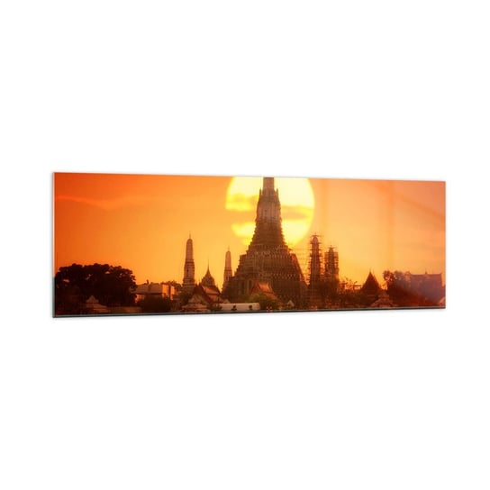 Obraz na szkle - Ku słońcu, zawsze ku słońcu - 160x50cm - Bangkok Świątynia Świtu Tajlandia - Nowoczesny foto szklany obraz do salonu do sypialni ARTTOR ARTTOR