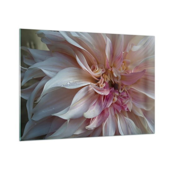 Obraz na szkle - Kwitnąca świeżość - 100x70cm - Kwiat Dalia Roślina - Nowoczesny foto szklany obraz do salonu do sypialni ARTTOR ARTTOR