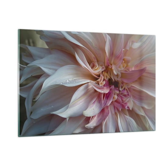 Obraz na szkle - Kwitnąca świeżość - 120x80cm - Kwiat Dalia Roślina - Nowoczesny szklany obraz na ścianę do salonu do sypialni ARTTOR ARTTOR
