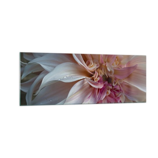 Obraz na szkle - Kwitnąca świeżość - 140x50cm - Kwiat Dalia Roślina - Nowoczesny szklany obraz do salonu do sypialni ARTTOR ARTTOR