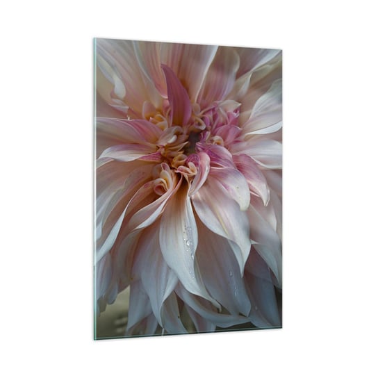 Obraz na szkle - Kwitnąca świeżość - 50x70cm - Kwiat Dalia Roślina - Nowoczesny szklany obraz do salonu do sypialni ARTTOR ARTTOR