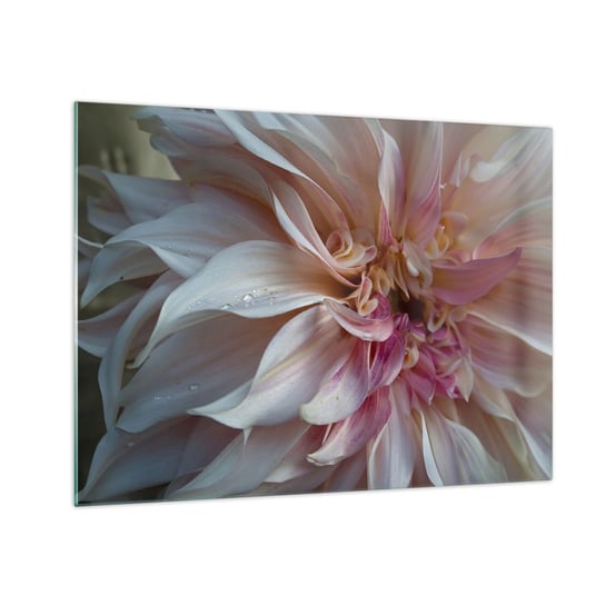 Obraz na szkle - Kwitnąca świeżość - 70x50cm - Kwiat Dalia Roślina - Nowoczesny szklany obraz do salonu do sypialni ARTTOR ARTTOR