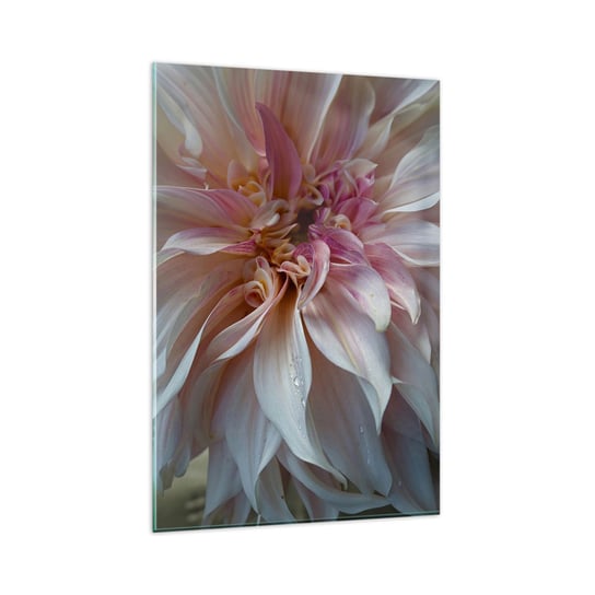 Obraz na szkle - Kwitnąca świeżość - 80x120cm - Kwiat Dalia Roślina - Nowoczesny szklany obraz na ścianę do salonu do sypialni ARTTOR ARTTOR