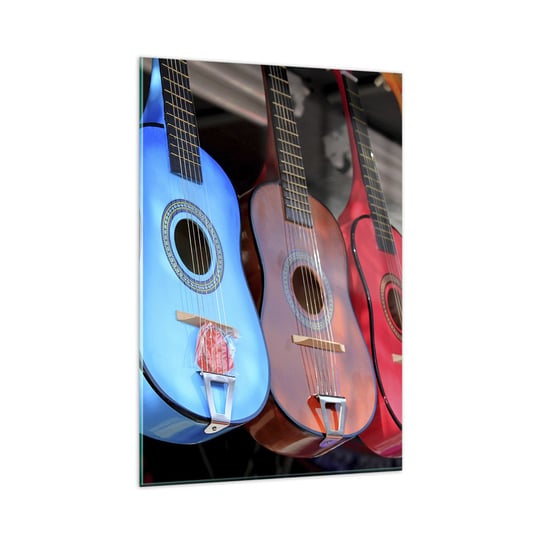 Obraz na szkle - Latynoskie klimaty - 80x120cm - Muzyka Gitara Instrument Muzyczny - Nowoczesny szklany obraz na ścianę do salonu do sypialni ARTTOR ARTTOR