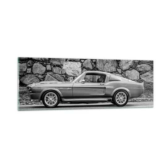 Obraz na szkle - Legenda lat 60. - 90x30cm - Samochód Vintage Motoryzacja Samochód Sportowy - Nowoczesny szklany obraz do salonu do sypialni ARTTOR ARTTOR