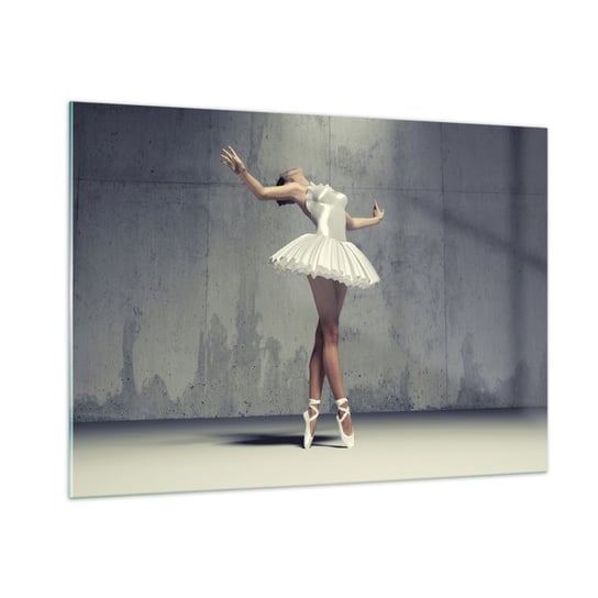 Obraz na szkle - Lekko jak ptak - 100x70cm - Baletnica Balet Taniec - Nowoczesny foto szklany obraz do salonu do sypialni ARTTOR ARTTOR