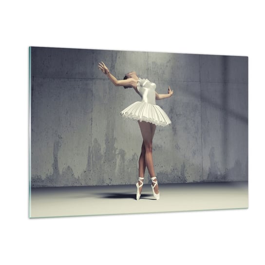 Obraz na szkle - Lekko jak ptak - 120x80cm - Baletnica Balet Taniec - Nowoczesny szklany obraz na ścianę do salonu do sypialni ARTTOR ARTTOR