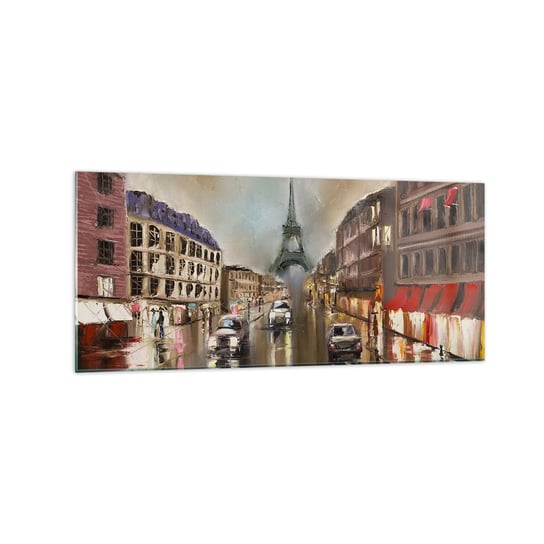 Obraz na szkle - Liczy się tylko ona - 120x50cm - Wieża Eiffla Miasto Paryż - Nowoczesny szklany obraz na ścianę do salonu do sypialni ARTTOR ARTTOR
