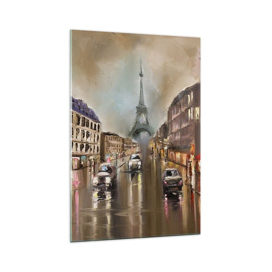 Obraz na szkle - Liczy się tylko ona - 70x100cm - Wieża Eiffla Miasto Paryż - Nowoczesny foto szklany obraz do salonu do sypialni ARTTOR ARTTOR