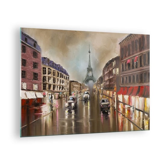 Obraz na szkle - Liczy się tylko ona - 70x50cm - Wieża Eiffla Miasto Paryż - Nowoczesny szklany obraz do salonu do sypialni ARTTOR ARTTOR