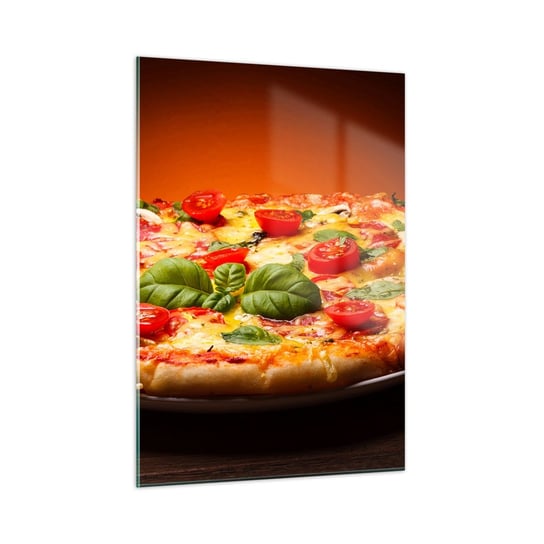 Obraz na szkle - Mamma mia! - 50x70cm - Gastronomia Pizza Włochy - Nowoczesny szklany obraz do salonu do sypialni ARTTOR ARTTOR