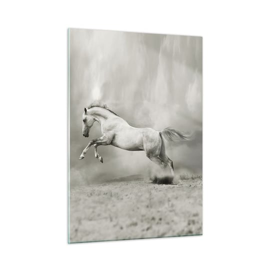 Obraz na szkle - Między jawą a snem - 50x70cm - Zwierzęta Koń Natura - Nowoczesny szklany obraz do salonu do sypialni ARTTOR ARTTOR