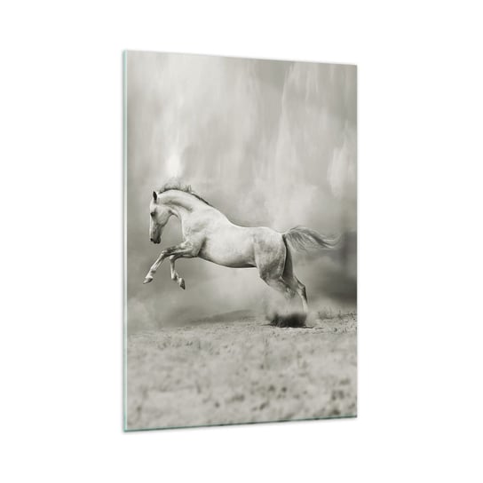 Obraz na szkle - Między jawą a snem - 80x120cm - Zwierzęta Koń Natura - Nowoczesny szklany obraz na ścianę do salonu do sypialni ARTTOR ARTTOR
