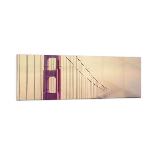 Obraz na szkle - Między niebem a ziemią - 160x50cm - Krajobraz Architektura San Francisco - Nowoczesny foto szklany obraz do salonu do sypialni ARTTOR ARTTOR