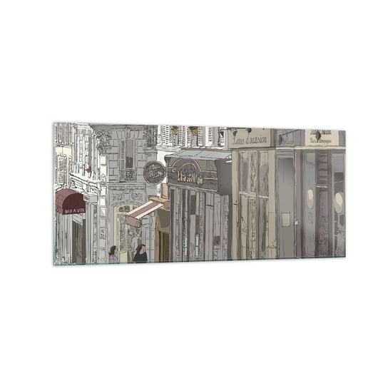 Obraz na szkle - Miejskie radości - 120x50cm - Architektura Miasto Paryż - Nowoczesny szklany obraz na ścianę do salonu do sypialni ARTTOR ARTTOR